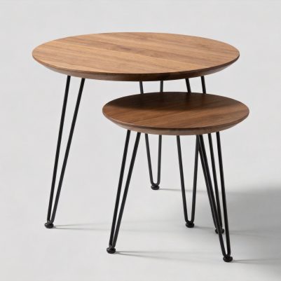 Nesting Round Side Tables Set Of Two
